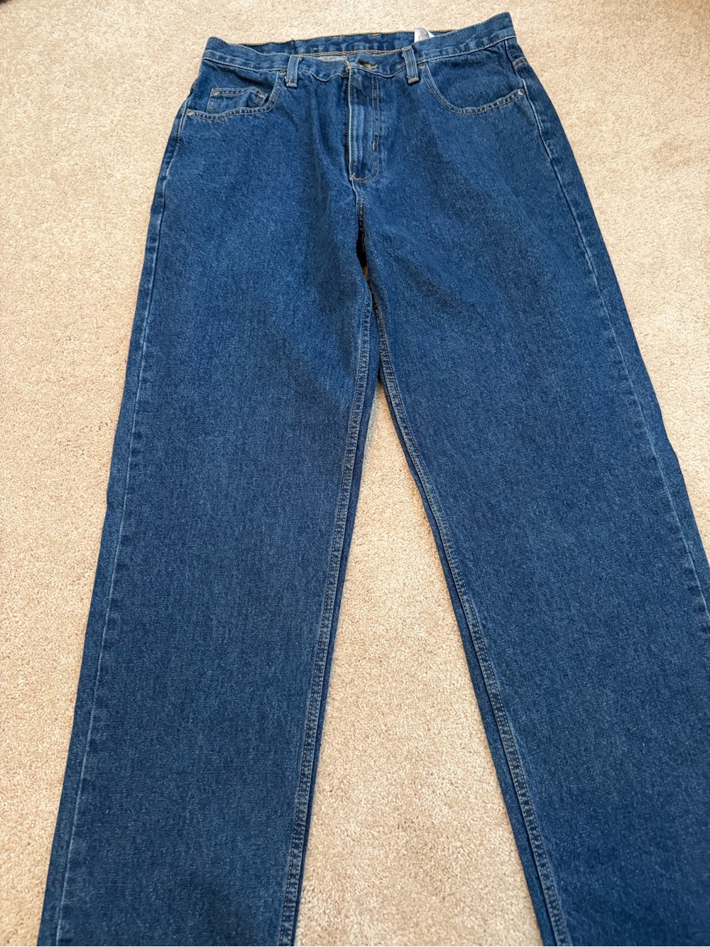 DKNY Men's Straight Jeans in Indigo Blue Denim